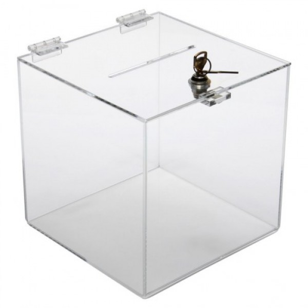 Urna cubica plexiglas 50x50cm